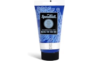 Speedball Inchiostro blu solubile in acqua da 75 ml, per stampa a blocchi, stampa di linoleum, serigrafia, kit per artisti