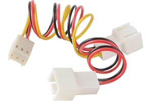 ‎AKASA Akasa AK-FY320 Fan Splitter Cable Adapter - Stromkabel (3-pin) Schwarz, Rot, Gelb