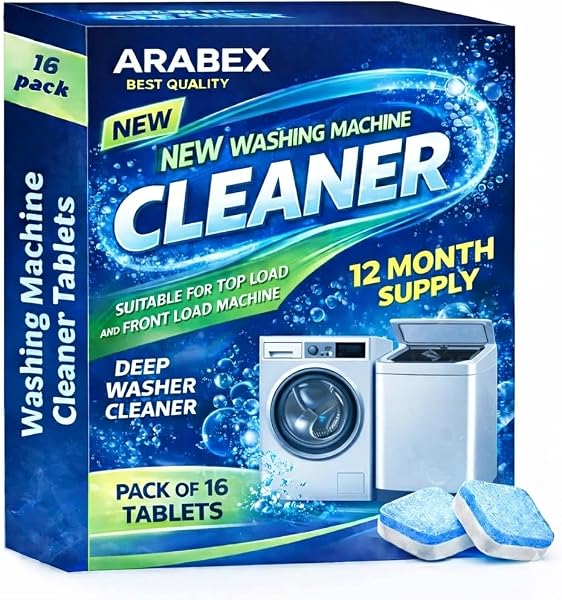 Washing Machine Cleaner Tablets (16Tablets) | Drum & Pipe Deep Cleaner | Fresh Scent | Removes Odour, Limescale & Residue | For Front Load & Top Load Fully Auto