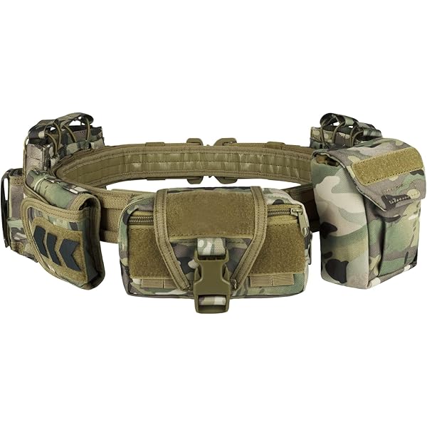 Airsoft Utility Gürtel - Verstellbarer Tactical Belt Mit Taschen Für Outdoor