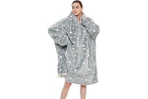 FELOVE Sudadera con Capucha, manta usable,Grande Hoodie Sudadera con de Gran tamaño, Talla Única, cálida, Suave, y cómoda Sudadera, para Adultos, Hombres, Mujeres, Adolescentes.