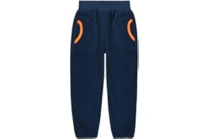 ANIMQUE Bambini Pile Polare Pantaloni Sportivi Elastico in Vita Autunno Invernali Caldo Jogging Pantaloni Ragazzi Ragazze con Tasche Pantaloni della Tuta 1-8 Anni