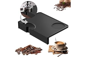 SLAKOZYT Tampermatte Silikon Espresso Tamper mit Kantenschutz,Tampermatte Silikon Schwarz Premium Barista-Zubehör, Anti-Rutsch und Wasserdicht Silikon-Kaffee-Tampermatte,ideale Unterlage Kaffeemaschine