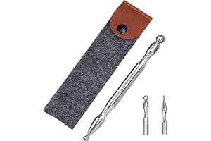 YOLJUN Acupuncture Pen, 13cm Stainless Steel Acupuncture Needles Portable Reflexology Ear and Body Point Probe Pen Self Deep Tissue Massage Tools