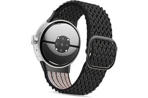 NewJourney Stretch Nylon Armband kompatibel mit Google Pixel Watch 2/1, verstellbar Sport atmungsaktiv weiches Armband für Männer Frauen