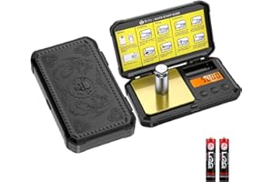 Brifit Feinwaage 0,01g, 200g/0.01g Briefwaage, Grammwaage, Kaffeewaage, Taschenwaage mit LCD-Anzeige, Auto-Off Funktion （Schwarz）