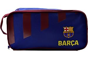 Hy-Pro Bolsa para Botas con Licencia Oficial del FC Barcelona, diseño de Rayas, Barça, mercancía del Barcelona, fútbol, Ideal para Almacenamiento, Gran Idea de Regalo, Granate, Stipe
