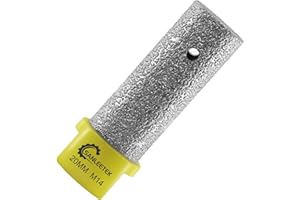 Fraise Diamanté à Doigt 20mm SANLEETEK Trepan Carrelage pour Trous Existants Élargissement Façonnage Parage en Carrelage Porcelaine Marbre Granit Céramique Pierre Artificielle M14 Filetage