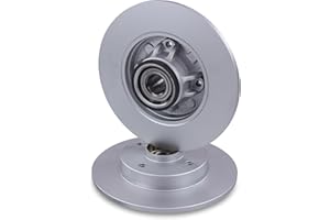ATEC Germany 2x Dischi freno posteriori Ø 249 mm pieni con cuscinetto ruota Compatibile con CITROËN C4 Coupé (LA_), C4 II (NC_), DS4 (NX_), PEUGEOT 308 (4B_) (4A_, 4C_) (4E_, 4H_)