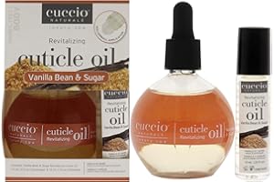 Cuccio Naturale Cuticle Revitalizing Oil Set - Vanilla Bean and Sugar For Unisex 2 Pc 2.5oz Eyedropper, 0.33oz Rollerball
