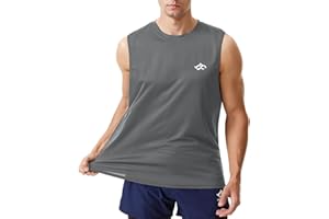 LORSPORTCH Camisetas sin Mangas para Entrenamiento de Hombre, de Secado rápido, para Gimnasio, musculosas, para Fitness, para Correr, sin Mangas