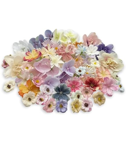 100 Teste Di Margherite Artificiali In Seta | 2,8 Cm | 8 Colori Misti | Per Fai Da Te, Ghirlande, Matrimoni - 2