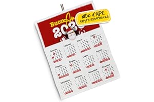 evenue Canovaccio da Cucina Natalizio, Strofinaccio in Cotone a Nido d'Ape Assorbente Idee Regalo Natalizi Utili per la Casa Personalizzato Con Illustrazione Originale Calendario Buon Anno 2026
