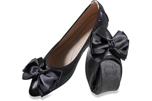 MACHSWON Ballerine da donna scintillanti, comode, casual, a punta, con fiocco, senza lacci, per matrimoni, ballerine eleganti