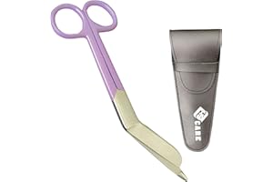YSCARE Bandage Scissors Stainless Steel First Aid Utility First Aid Lister Bandage Scissors Dressing Student Nurse Paramedic (Purple, 6,5")