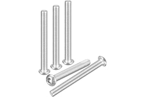 DTGN M6-1x50mm Button Head Socket Cap Screws - 20Pack - Good for Road Bicycle, Mountain Bike, Auto, Motorcycle - 304 Stainless Steel Whitewashed - Hex Socket Drive Fasteners