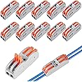 DIVUE Wire Cable Connector - 2 Circuit Inline Splices Cable Connector With Control Lever Compact Splicing Wire Jointer Cable Conductor Clamp Wire Connector Jointer Conductor For 28-12 Awg (10PCS)