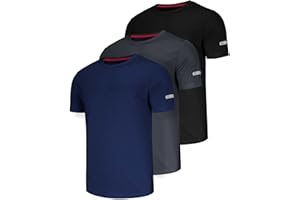 Chenjunrong 5 Pack Herren Sports Tshirts Atmungsaktiv Schnelltrocknend Kurzarm T-Shirts Funktionsshirt Sport Shirt Männer Laufshirt Trainingsshirt Herren