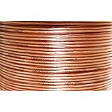 iStrand Premium 18 AWG 2 x 69 Strand Oxygen Free Copper/OFC Speaker Cable/Wire - Clear Transparent Outer Jacket with Red Pola