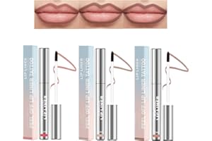 YANZEFEI Peel Off Lip Liner & Stain, 3-Color Tattoo Liner, Matte Finish, Long Lasting & Highly Pigmented Waterproof Lip Tint, Creates Perfect Lip Shape