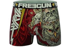 FREEGUN Boxer Homme Microfibre Rock & Tattoo HYRAW
