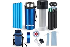 SECRETSBOX Insulin kühlbox Travel Case Big Diabetiker Medizin Travel auto kühlbox insulin kühltasche Cooler TSA genehmigt Carry Case mit einstellbarer EisbeutelPortable Medication Storage Cooler Marineblau