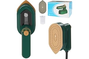 ‎SULIAO Tragbare Reise Dampfglätter,Steamer Dampfglätter,2-in-1 Reisebügeleisen,180°Schwenkbar Faltbares Hand BügeleisenIdeal für Reisen, Studentenzimmer, Haushalt & Kleidungspflege