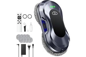 Shiptree Fensterputzroboter 2025, 6000Pa, Doppeldüsen-Sprühfunktion Fensterroboter, <65dB, Kanten Erkennung, Stromausfallschutz, Smart Routenplanung, 10 Reinigungstücher, für Fenster/Fliesen zu Hause