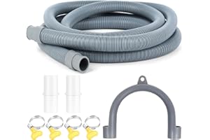 BNNRJIA Przedłużenie węża do pralki 3 m x 20 mm, wąż odpływowy do pralki, wąż odpływowy, przedłużacz do zmywarki, wąż odpływowy do pralek, suszarek