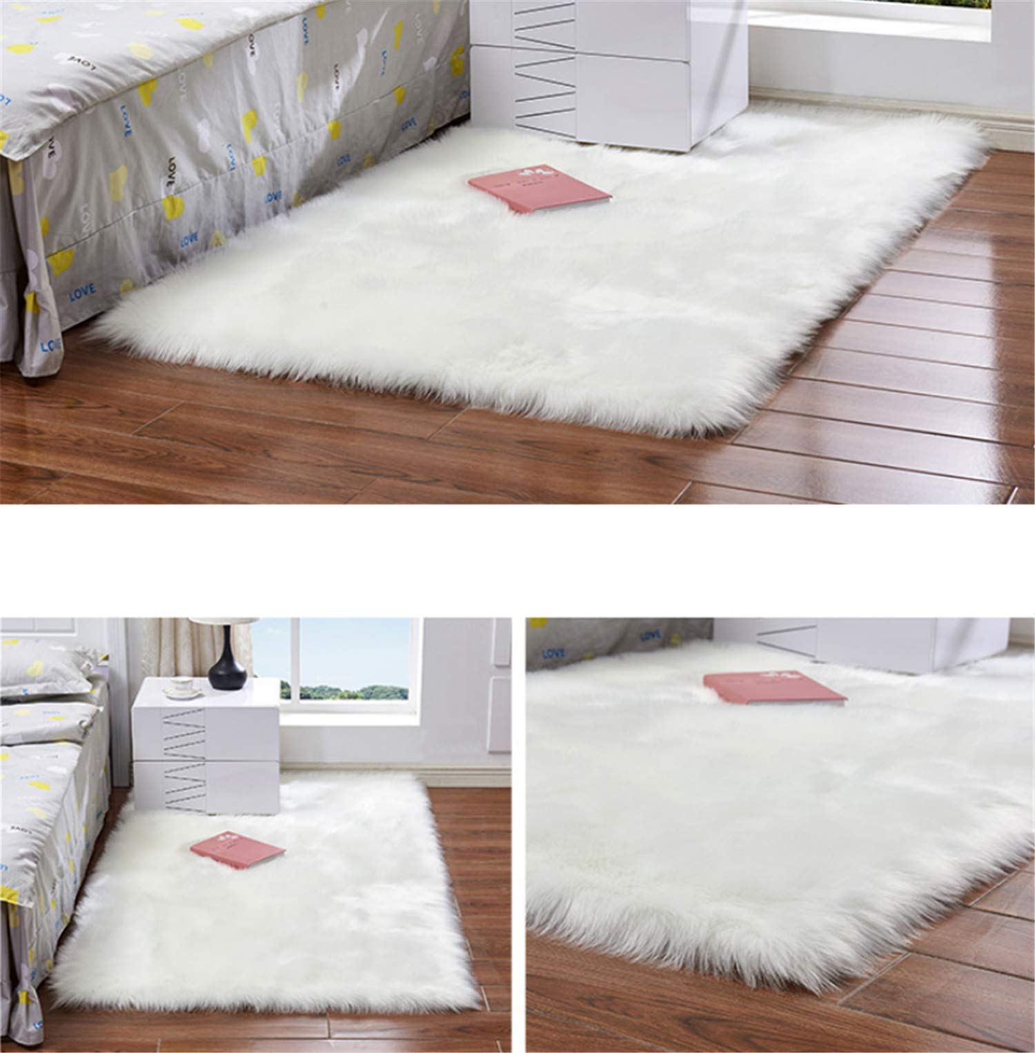 Tappeti In Finta Pelle Di Pecora Soffice E Soffice Peluche Tappetino Antiscivolo Tappetini Antiscivolo Per Poltrona Letto Pavimento Con Lana Extra