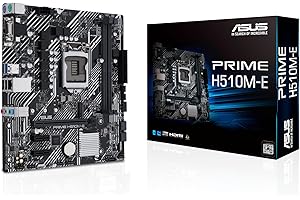 ASUS PRIME H510M-E Carte mère Intel H510 LGA 1200 mATX (PCIe 4.0, M.2 slot, Ethernet Intel 1 Gb, DisplayPort, HDMI, D-Sub, USB 3.2 Gen 1 Type A, SATA 6 Gbs, connecteur COM et RGB)