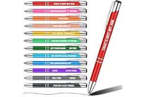 Nezyo 12 Packs Funny Pen Ballpoint Pens for Colleagues Funky Stationery Quirky Leaving Gift Office Accessories for Teacher Adult(Multicolor)