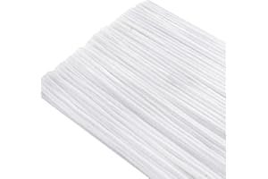 TOAOB THE ONE AND ONLY BABY TOAOB 200 Pezzi Scovolini Ciniglia per Lavoretti Bianchi Fibra Pipe Cleaner per Fai da Te Decorativi Artigianato Halloween Natale Decorazion