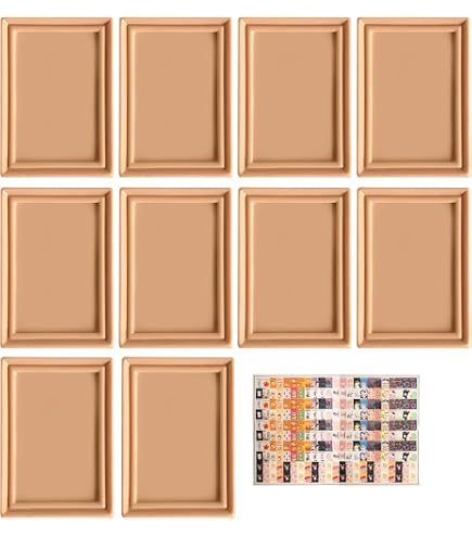 Set 7 Mini Cornici Vintage In Resina Dorata Per Casa Delle Bambole – Scala 1/12, Decoro Fai Da Te E Diorami