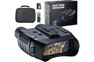 TKWSER - Dispositivo di visione notturna, 4 K, 5000 mAh, ricaricabile, 3", TFT UHD, 10 x zoom digitale, visione notturna, IP55, con scheda TF da 32 GB