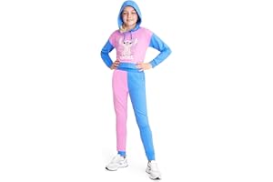 Disney Tuta Stitch Bambina Ragazza Completo Felpa Crop Top e Pantaloni da Tuta 4-15 Anni