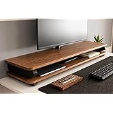 carpentray Store Wooden Monitor Stand with Storage Organizer for Desk with Wire Hole, Tables, Office, Home, Studio, Study Tab