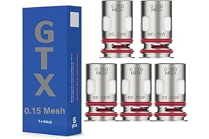 MYP TRADING For Vaporesso GTX Coils Replacement,Vaporesso Coils, Luxe Coil, Luxe x Pods, Amour G, Luxe XR Max Coils,Gen PT80 S Vape Kit, Luxe X Pro Vape Coils, GTX one Coils, No Nicotine Mesh 5 Pack 0.15
