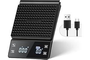 bemece USB Wiederaufladbare Digital kaffeewaage, Kaffeewaage mit Timer, Multifunktionale Barista Waage mit LED-Anzeige