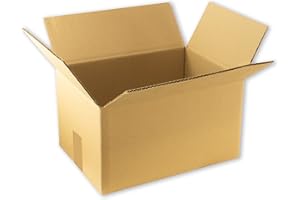 UTOPIA GOODS Pack 10 cajas Carton, 320x230x160 mm, Caja para Pedidos, Almacenaje, Envio, Paquetes, mudanza, Envios de Libros, Kit para mudanzas, grandes y baratas