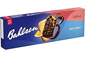 ‎BAHLSEN Bahlsen Messino Edelherb - 1er Pack - Luftiges Gebäck mit Orangenfüllung und edelherber Schokolade (1 x 125 g)