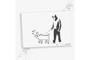 LaserCad Pochoirs BANKSY Streetart (B081, Choose Your Weapon, DIN A6) Stencil pour graffiti, aérographe, art, décoration, peinture