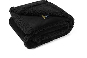 luciphia Couverture Imperméable pour Chat Chien Couche Double Anti-Pipi Anti-Liquide Couvertures de Animaux Noir S (71 * 100CM)