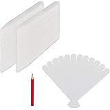Relaxdays Stecketiketten 300er Set, zum Beschriften, Beet & Anzucht, Garten, 13cm lang, Kunststoff Pflanzenstecker, weiß