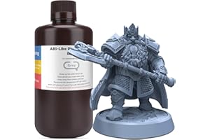 ELEGOO ABS-Like Impresora 3D Resina Gris 1000g, Resina Fotosensible Estándar no Quebradiza de Bajo Olor Adecuada para Impresora LCD 3D