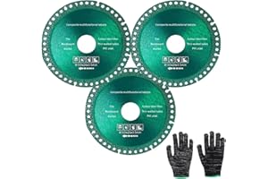 LIUQOBN 3pcs Cutting Disc For Angle Wheel Grinder(100 * 20 * 3.5mm) And A Pair Of Gloves,Composite Multifunctional Cutting Saw Blade Used For Smooth Cutting Chamfering And Grinding Of All Materials