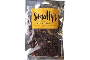 Smally's Biltong - Original Fatty Biltong, High Protein Beef Biltong Snack, Ready to Eat, Gluten Free, No Added Sugar - 500g
