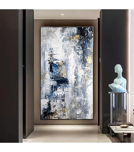 Wall Art Abstract Canvas Painting Black Grey Wall Decor