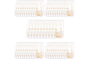 Lvefyti 50 Stück Muttermilch Aufbewahrung Bag,250ml Muttermilchbeuteln,Vorsterilisiert Auslaufsichere Milchbeutel,Muttermilchbeutel mit Doppelreißverschluss für Muttermilch