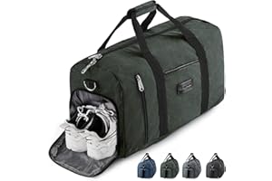 Rieeyrslza Torba Sportowa Podróżna z Przegrodą na Buty 39L Torba Sportowa Męska Sportowa Torba na Siłownię Z Paskiem Na Ramię Sportowa Torba na Siłownię dla Mężczyzn i Kobiet(Zieleń Wojskowa o1)
